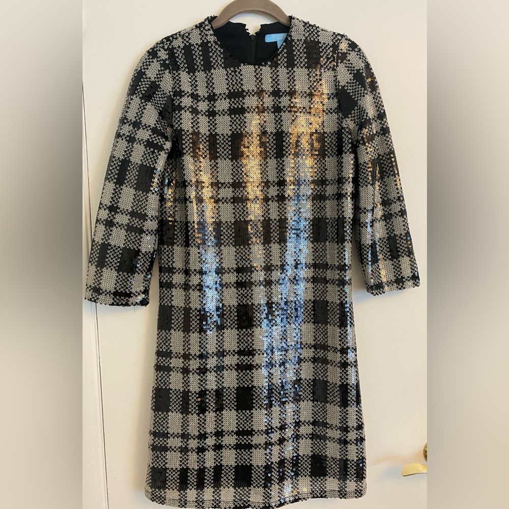 Draper James Sequined Plaid Dress